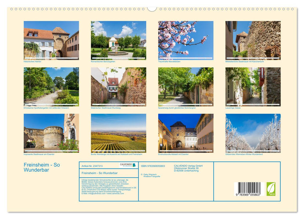 Freinsheim - So Wunderbar (CALVENDO Premium Wandkalender 2027)