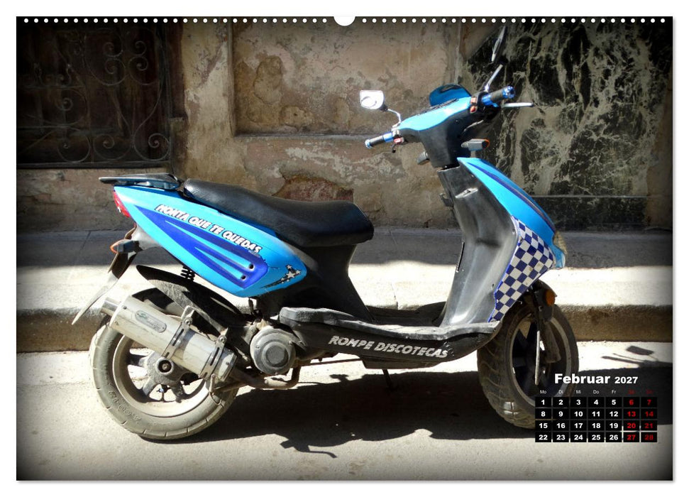 Motorroller - Oldtimer und Youngtimer in Kuba (CALVENDO Premium Wandkalender 2027)