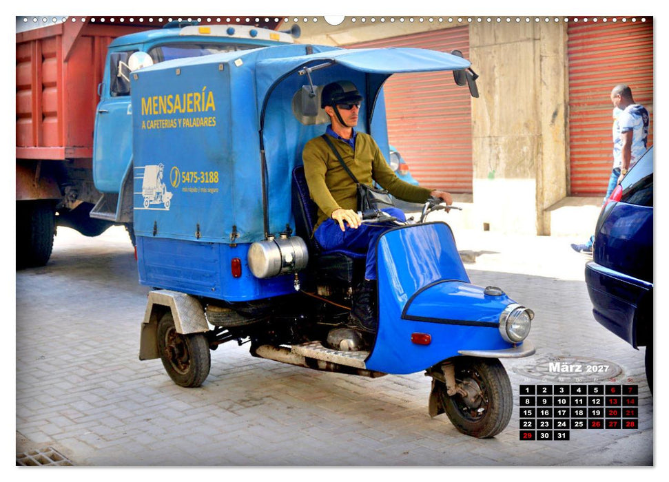Motorroller - Oldtimer und Youngtimer in Kuba (CALVENDO Premium Wandkalender 2027)