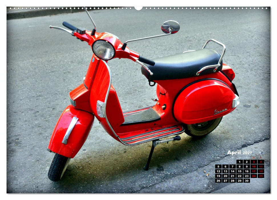 Motorroller - Oldtimer und Youngtimer in Kuba (CALVENDO Premium Wandkalender 2027)