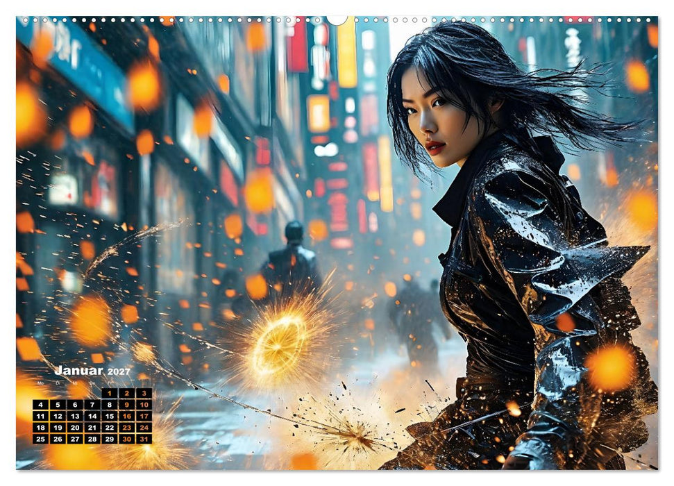 Kriegerin der Cyberwelt (CALVENDO Wandkalender 2027)