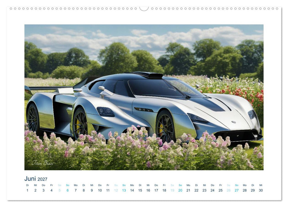 Faszination KI-Sportwagen (CALVENDO Wandkalender 2027)