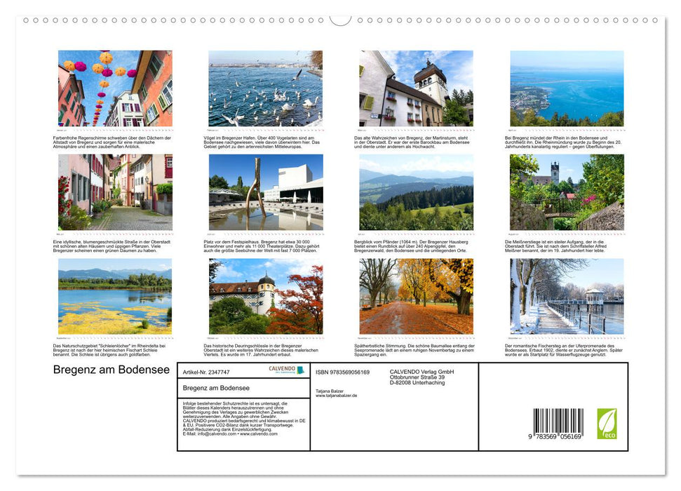 Bregenz am Bodensee (CALVENDO Premium Wandkalender 2027)