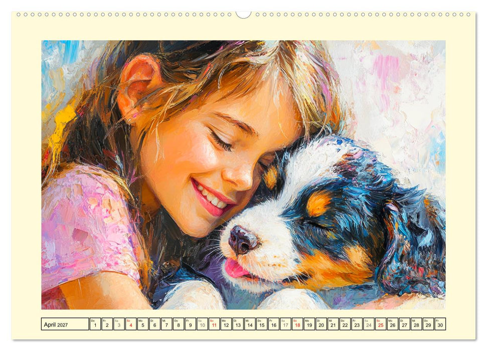 Mensch und Hund. Herzensverbindungen (CALVENDO Premium Wandkalender 2027)