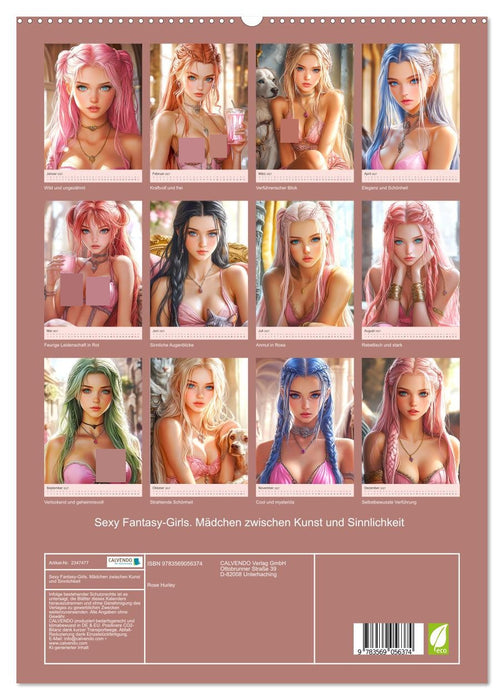 Sexy Fantasy-Girls. Mädchen zwischen Kunst und Sinnlichkeit (CALVENDO Premium Wandkalender 2027)