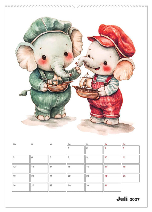 Mein tierischer Planer - Spaßiger Notiz-Kalender für Kinder (CALVENDO Premium Wandkalender 2027)