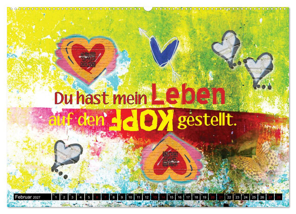 Herzig Liebesbotschaften (CALVENDO Premium Wandkalender 2027)