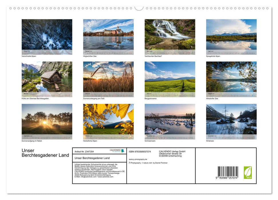Unser Berchtesgadener Land (CALVENDO Premium Wandkalender 2027)