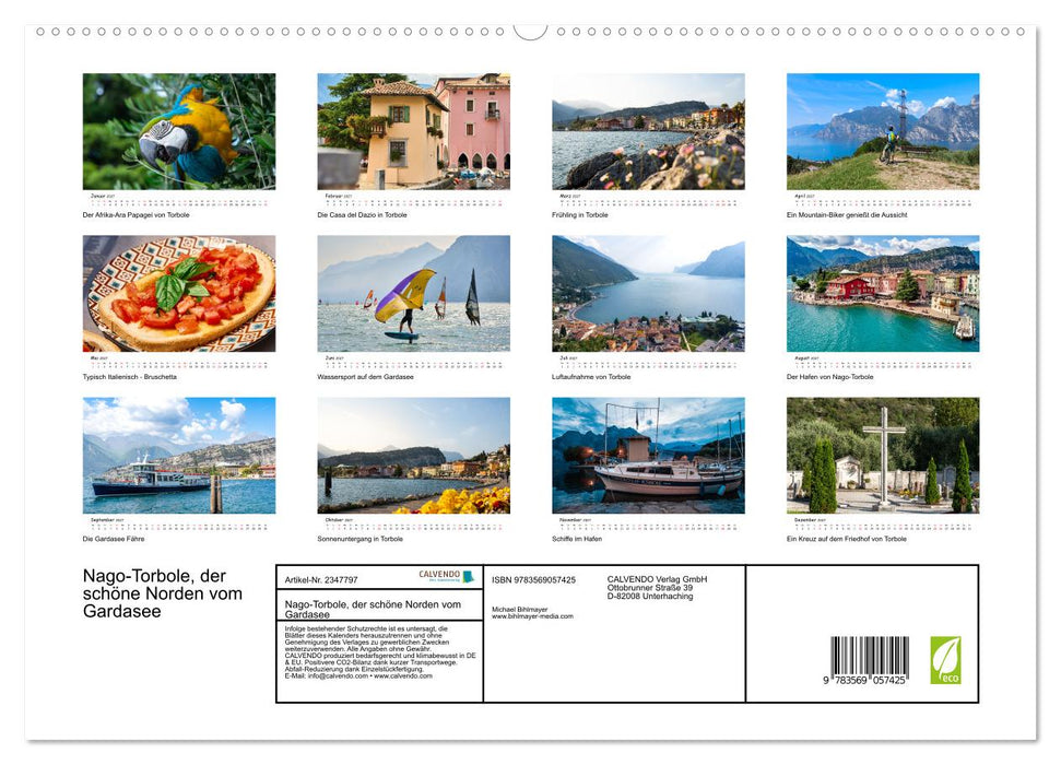 Nago-Torbole, der schöne Norden vom Gardasee (CALVENDO Premium Wandkalender 2027)