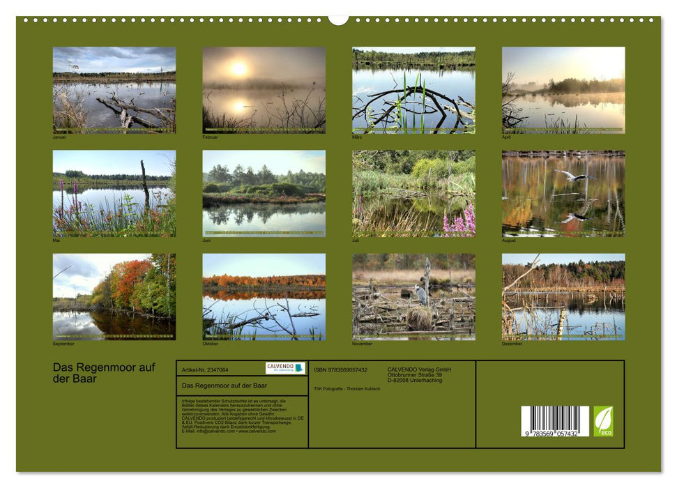Das Regenmoor auf der Baar (CALVENDO Premium Wandkalender 2027)