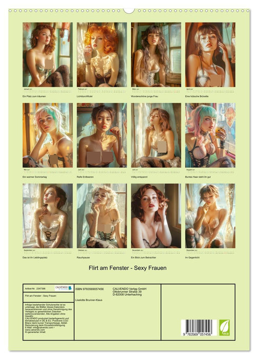 Flirt am Fenster - Sexy Frauen (CALVENDO Premium Wandkalender 2027)