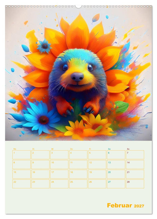 Tiere im Farbenrausch (CALVENDO Premium Wandkalender 2027)