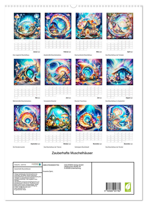 Zauberhafte Muschelhäuser (CALVENDO Premium Wandkalender 2027)
