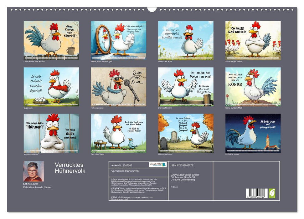 Verrücktes Hühnervolk (CALVENDO Wandkalender 2027)