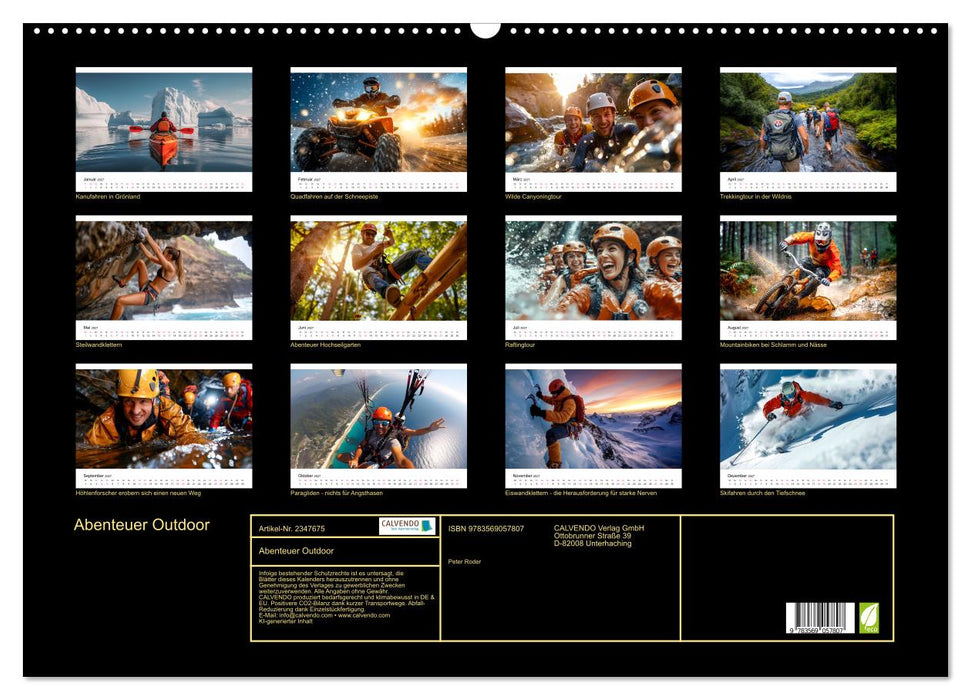 Abenteuer Outdoor (CALVENDO Wandkalender 2027)