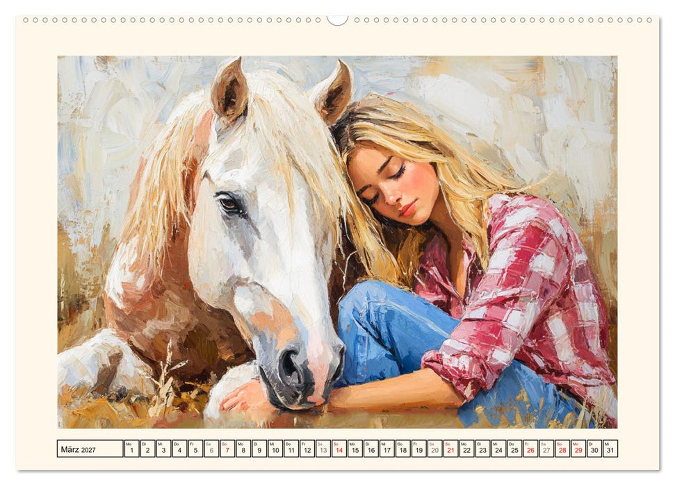 Seelenverwandte. Frauen und Pferde. Die Magie der Verbundenheit (CALVENDO Premium Wandkalender 2027)