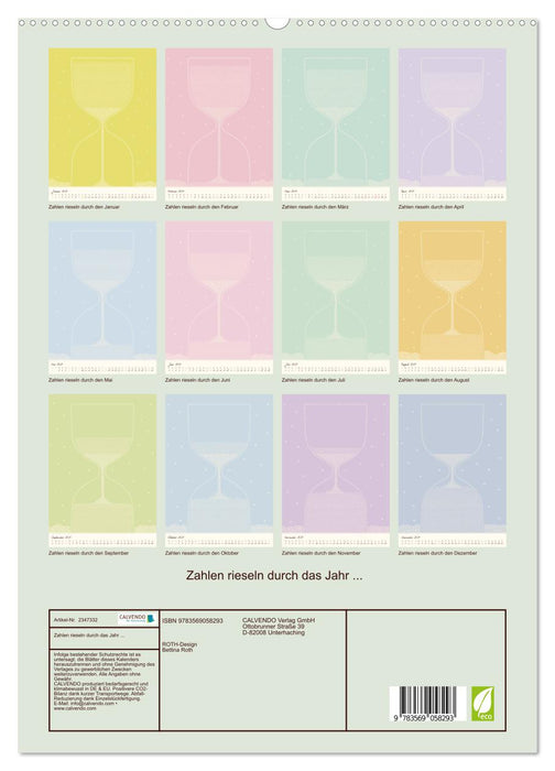 Zahlen rieseln durch das Jahr... (CALVENDO Premium Wandkalender 2027)