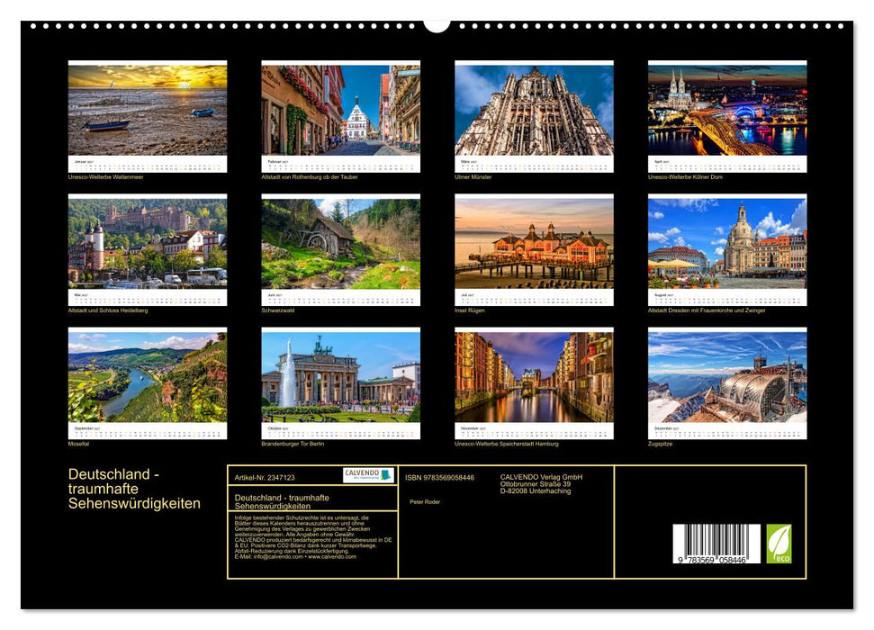 Deutschland - traumhafte Sehenswürdigkeiten (CALVENDO Premium Wandkalender 2027)