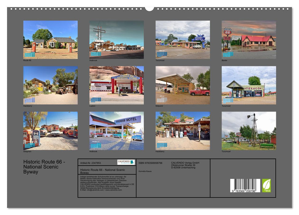 Historic Route 66 - National Scenic Byway (CALVENDO Premium Wandkalender 2027)