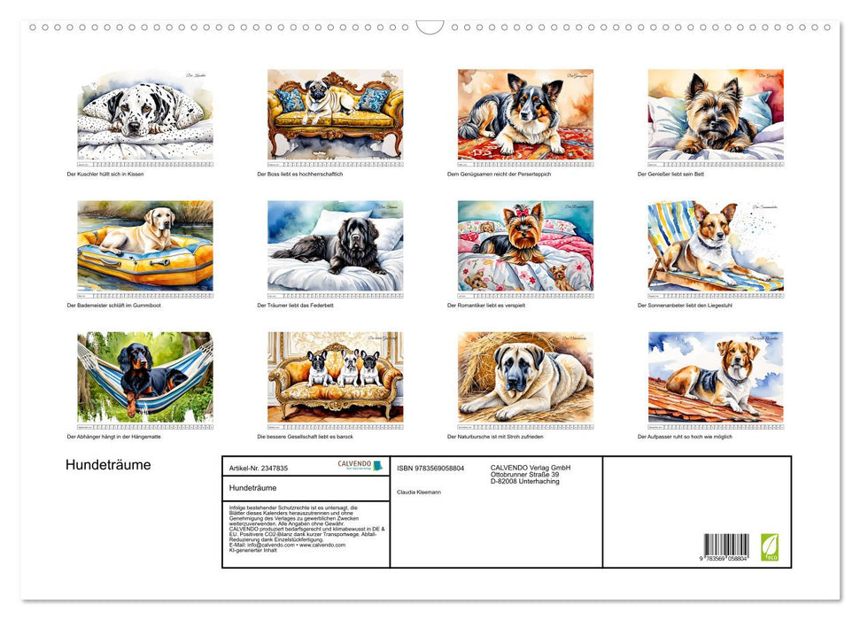 Hundeträume (CALVENDO Wandkalender 2027)