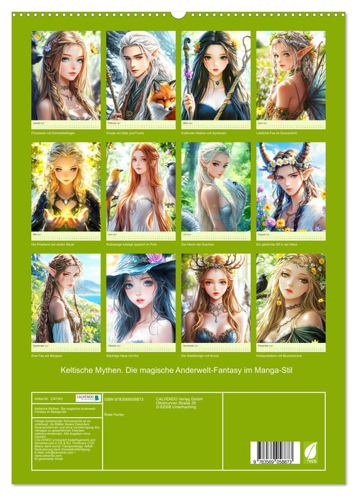 Keltische Mythen. Die magische Anderwelt-Fantasy im Manga-Stil (CALVENDO Premium Wandkalender 2027)
