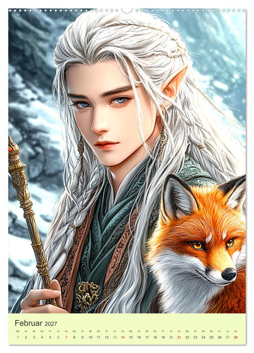 Keltische Mythen. Die magische Anderwelt-Fantasy im Manga-Stil (CALVENDO Premium Wandkalender 2027)