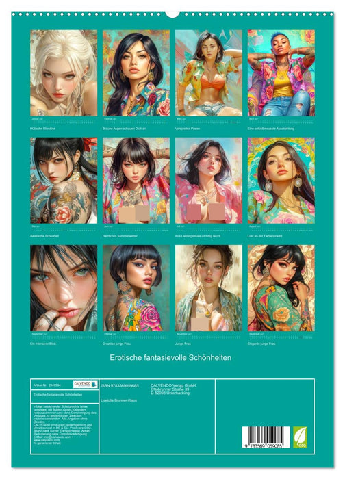 Erotische fantasievolle Schönheiten (CALVENDO Premium Wandkalender 2027)