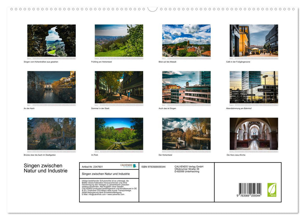Singen zwischen Natur und Industrie (CALVENDO Premium Wandkalender 2027)