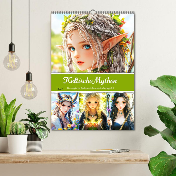 Keltische Mythen. Die magische Anderwelt-Fantasy im Manga-Stil (CALVENDO Wandkalender 2027)