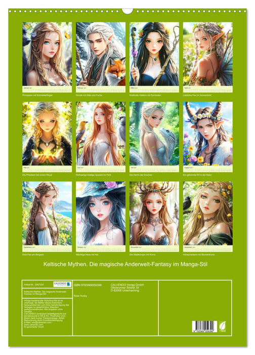 Keltische Mythen. Die magische Anderwelt-Fantasy im Manga-Stil (CALVENDO Wandkalender 2027)
