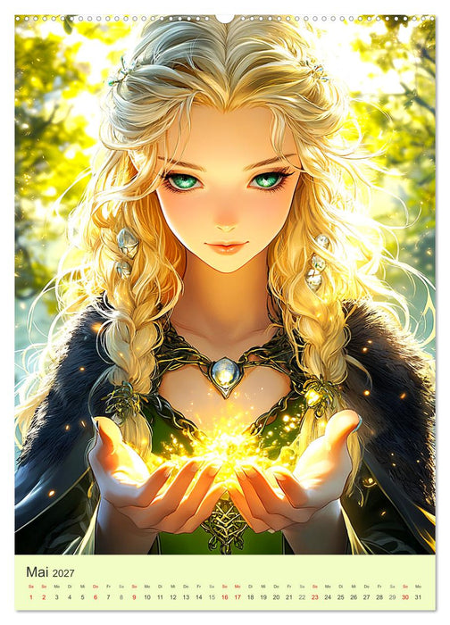 Keltische Mythen. Die magische Anderwelt-Fantasy im Manga-Stil (CALVENDO Wandkalender 2027)