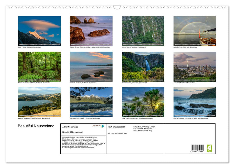 Beautiful Neuseeland (CALVENDO Wandkalender 2027)