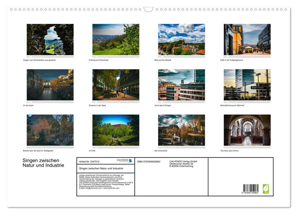 Singen zwischen Natur und Industrie (CALVENDO Wandkalender 2027)