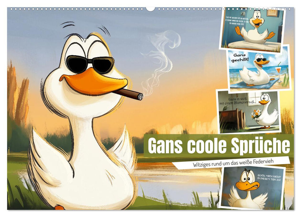 Gans coole Sprüche (CALVENDO Wandkalender 2027)