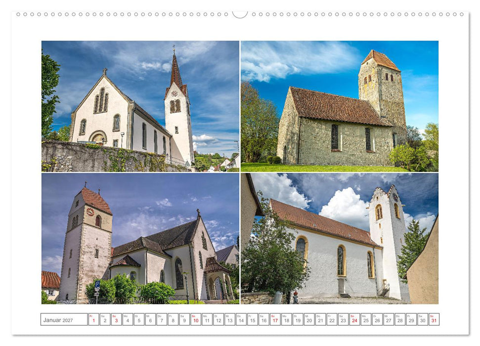 Gotteshäuser am Bodensee (CALVENDO Wandkalender 2027)