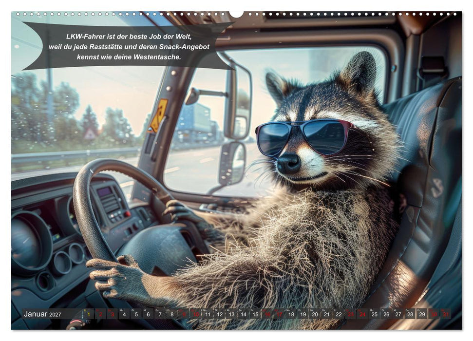 Tierisch lustige LKW-Fahrer (CALVENDO Wandkalender 2027)