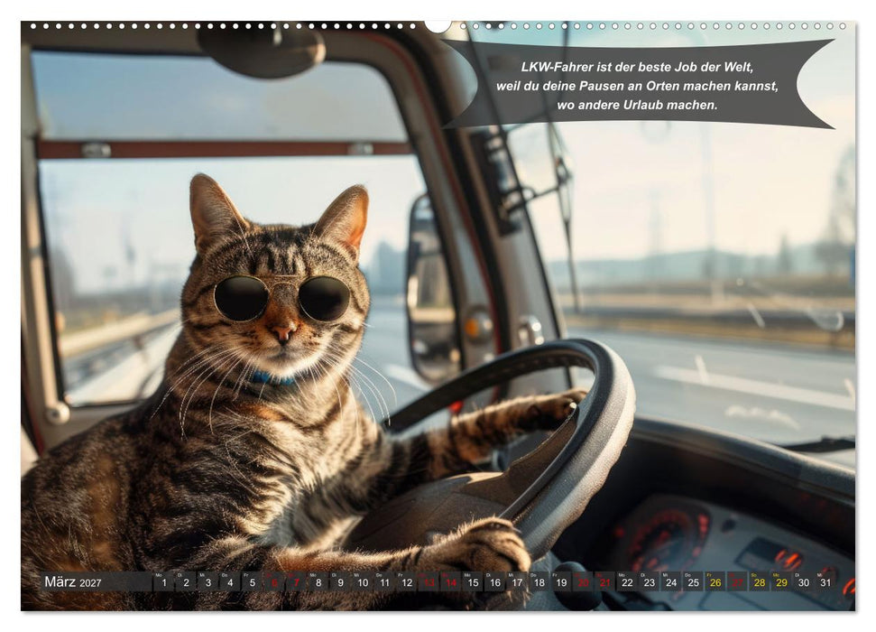Tierisch lustige LKW-Fahrer (CALVENDO Wandkalender 2027)