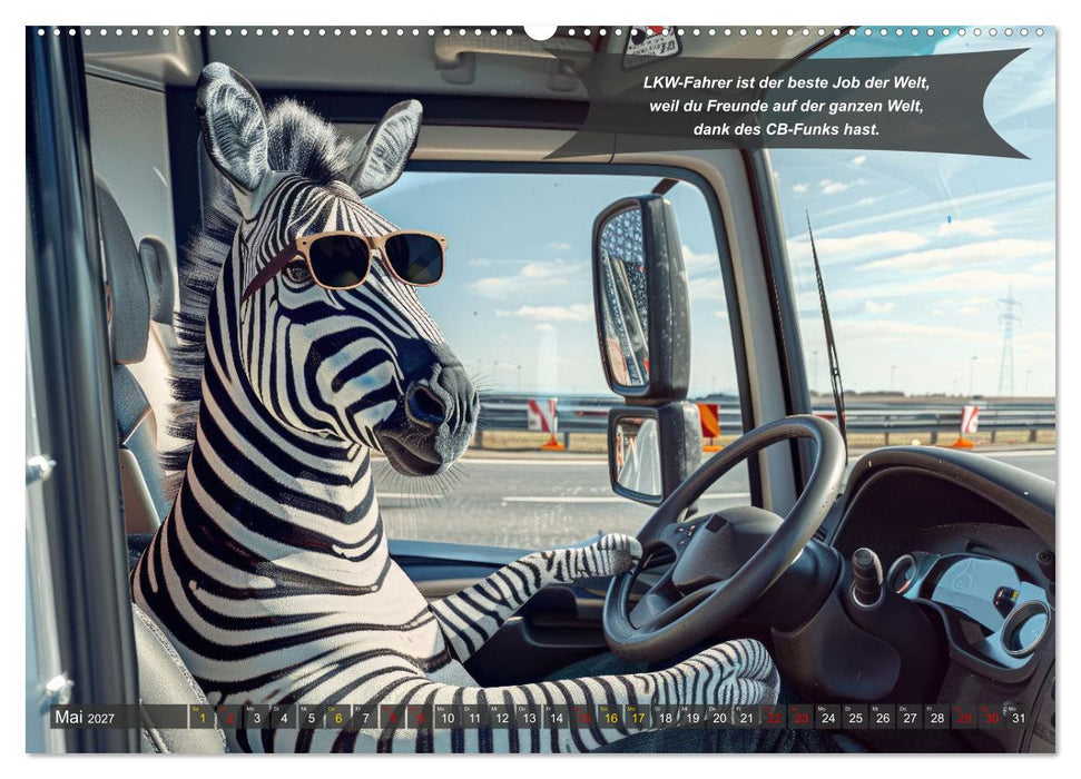 Tierisch lustige LKW-Fahrer (CALVENDO Wandkalender 2027)