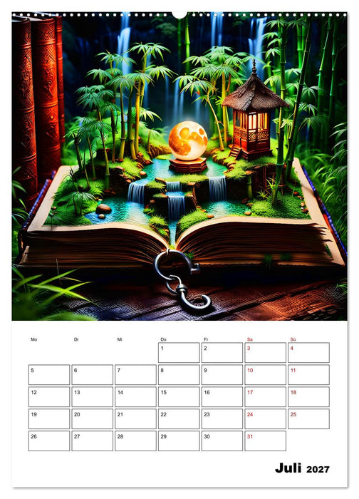 Magische surreale Buchwelten (CALVENDO Premium Wandkalender 2027)