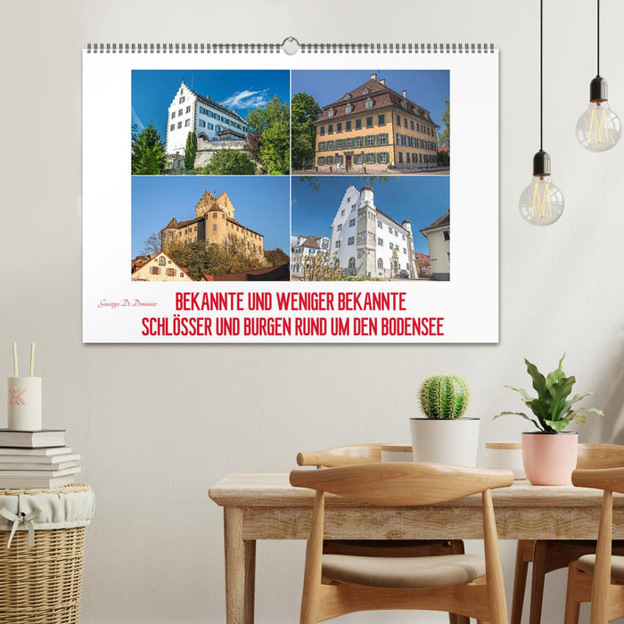 Bekannte und weniger bekannte Schlösser und Burgen rund um dem Bodensee (CALVENDO Wandkalender 2027)