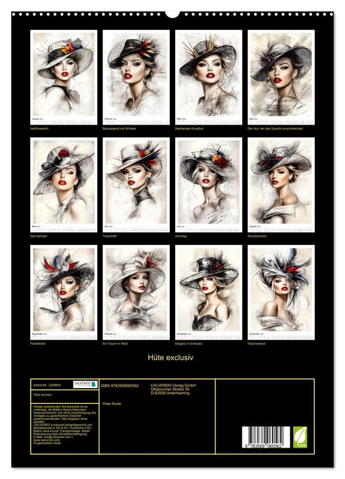 Hüte exclusiv (CALVENDO Premium Wandkalender 2027)