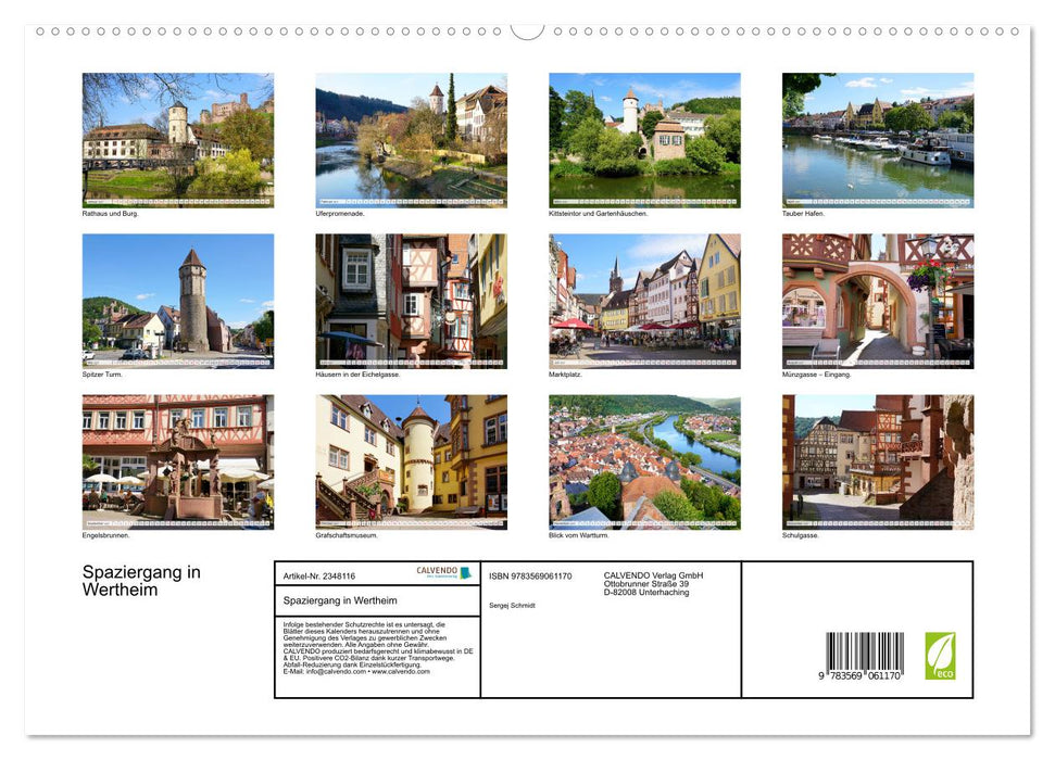 Spaziergang in Wertheim (CALVENDO Premium Wandkalender 2027)