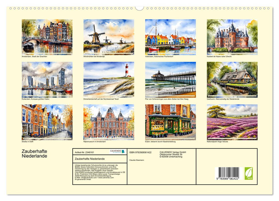 Zauberhafte Niederlande (CALVENDO Premium Wandkalender 2027)