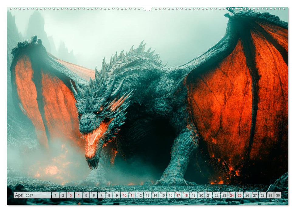 MÄCHTIGE DRACHEN Mystische Wesen (CALVENDO Wandkalender 2027)