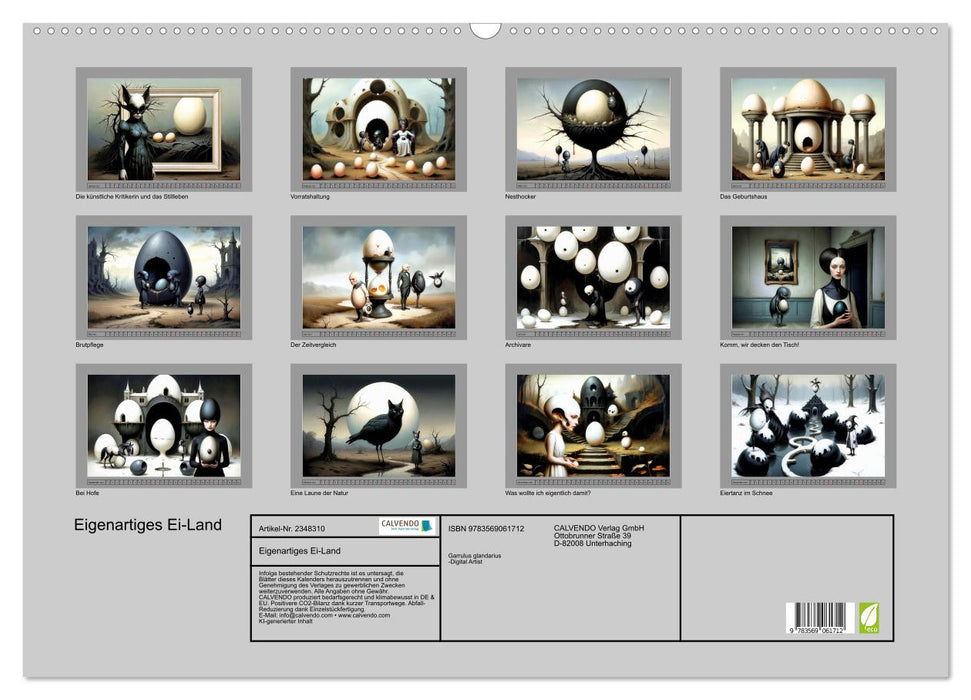 Eigenartiges Ei-Land (CALVENDO Wandkalender 2027)