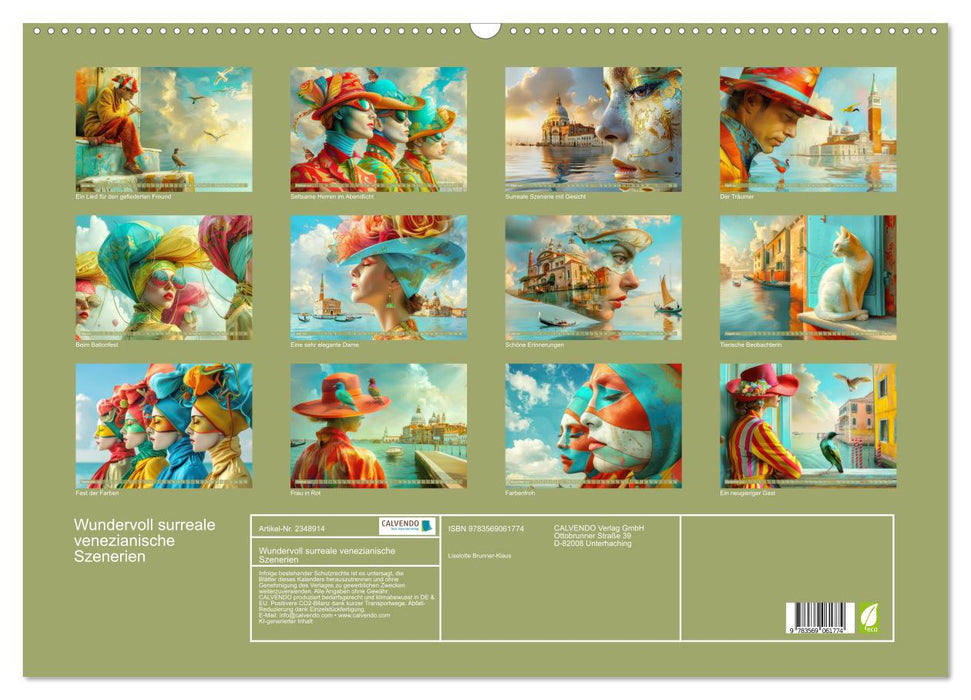 Wundervoll surreale venezianische Szenerien (CALVENDO Wandkalender 2027)