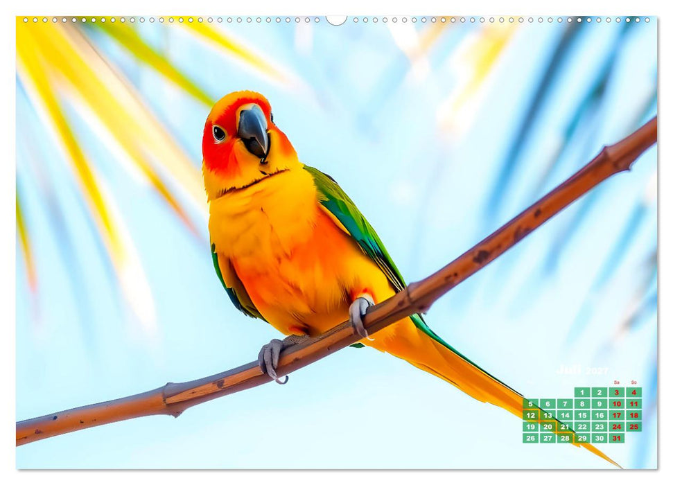 Leuchtend farbenfrohe Vögel (CALVENDO Premium Wandkalender 2027)