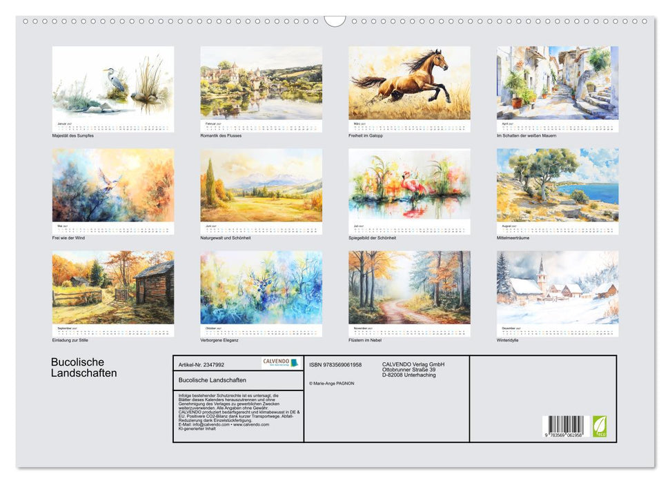 Bucolische Landschaften (CALVENDO Wandkalender 2027)