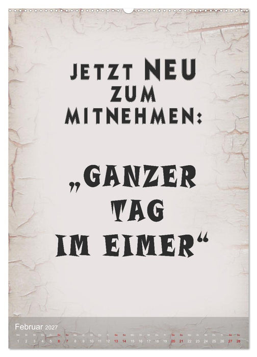 Ziemlich schlecht gelaunt (CALVENDO Wandkalender 2027)