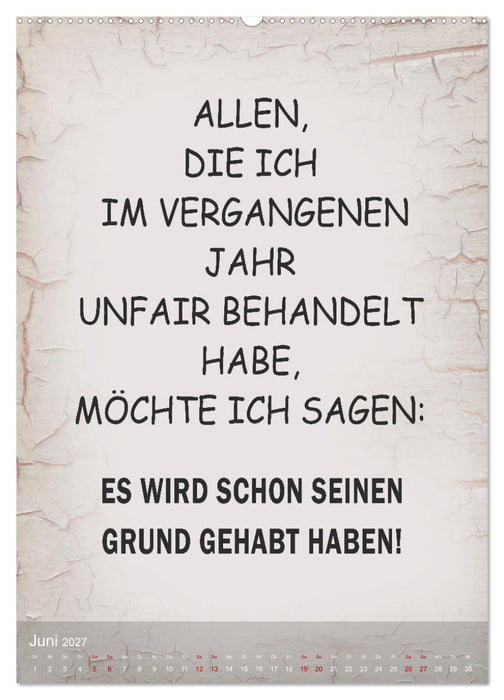 Ziemlich schlecht gelaunt (CALVENDO Wandkalender 2027)
